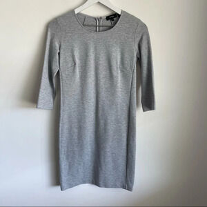 Theory Gray Fixture 3/4 sleeve mini dress size 2